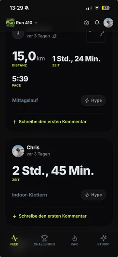 PeakPals Activity Feed